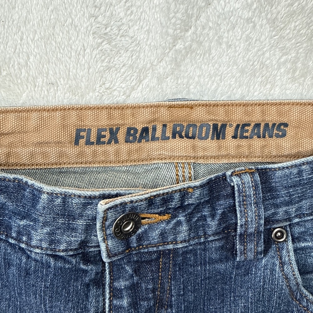 Duluth Trading Co Flex Ballroom Jeans Mens 36x32 Relaxed Fit Denim Blue Pants - Picture 2 of 11